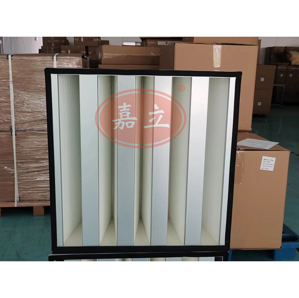 梁山W型V型密褶式箱式过滤器